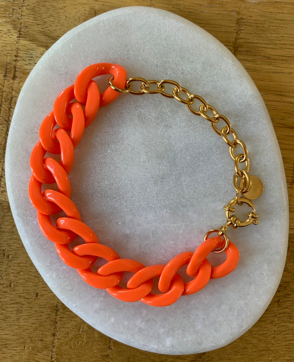 Bracelet coloblock orange