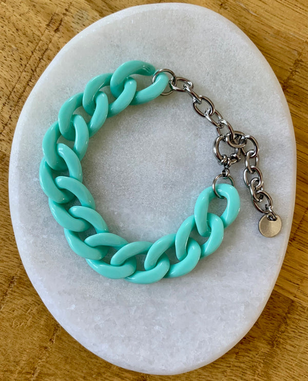 Bracelet colorblock turquoise